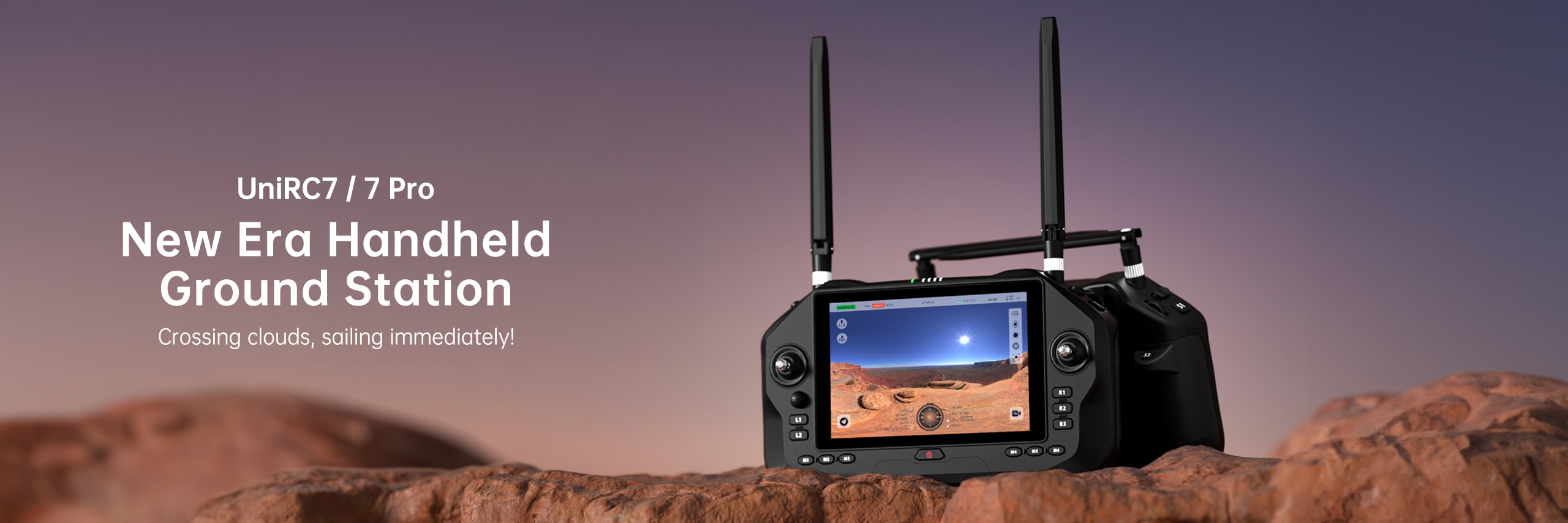 UniRC 7 Series Handheld Ground Station view 2